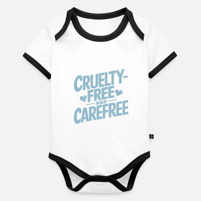 Grausamkeitsfrei Und Sorglos Vegan Vegetarier Baby Bio-Kurzarm-Kontrastbody
