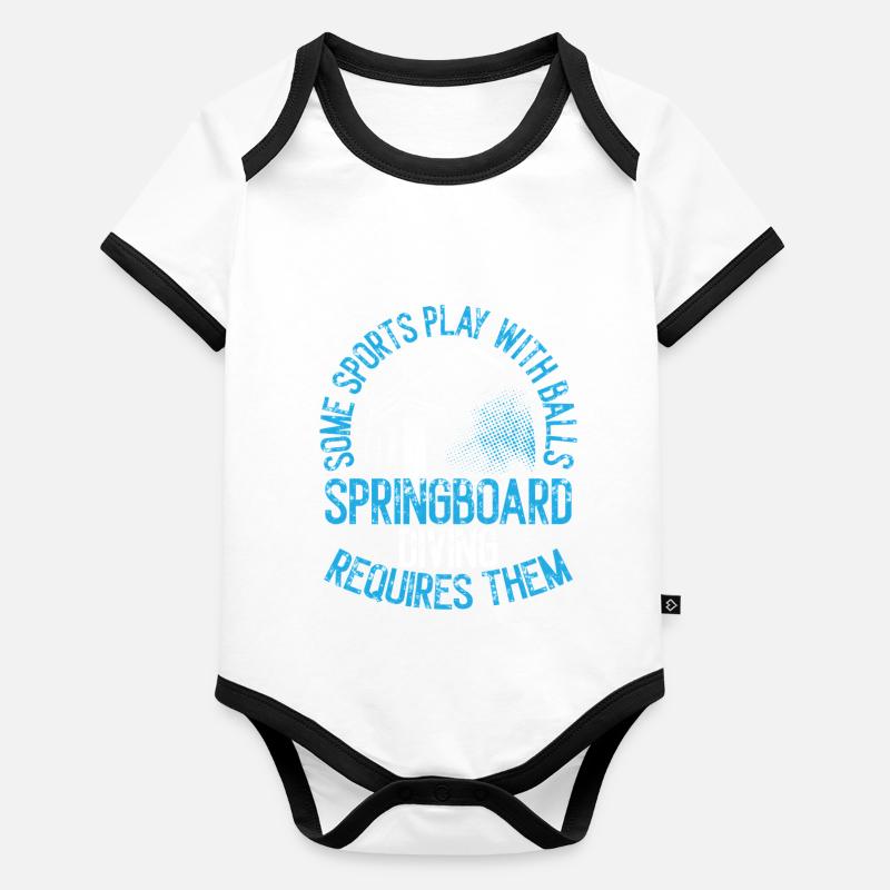 Tremplin Plongée Plongée Plongeurs Body Bébé bio contrasté manches courtes
