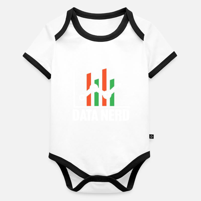 Data Nerd Tableur Statisticien Funny Data Body Bébé bio contrasté manches courtes