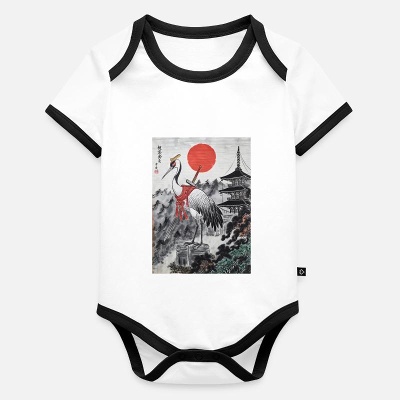 Samurai Baby Bio-Kurzarm-Kontrastbody