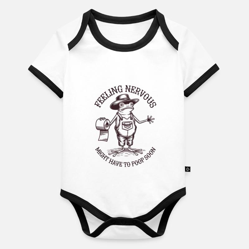 Irritable Bowel Syndrom Cowboy Frog Organic Baby Contrasting Bodysuit