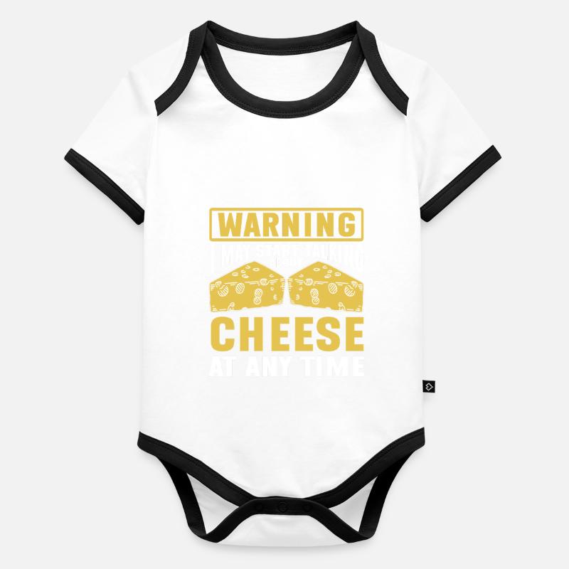 Cheese Making Cheese Lover Baby Bio-Kurzarm-Kontrastbody