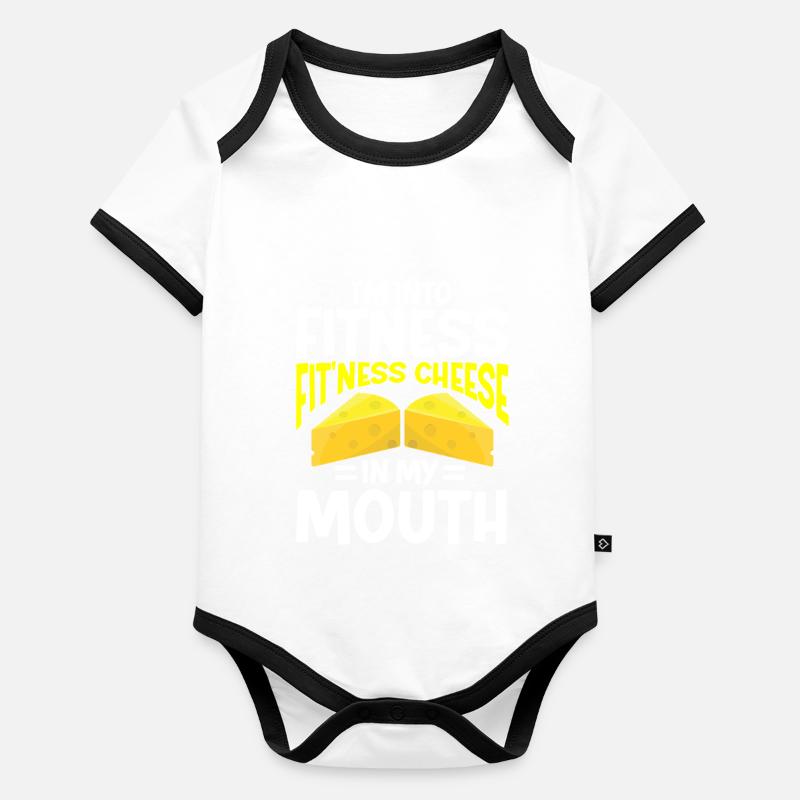 Cheese Making Cheese Lover Baby Bio-Kurzarm-Kontrastbody