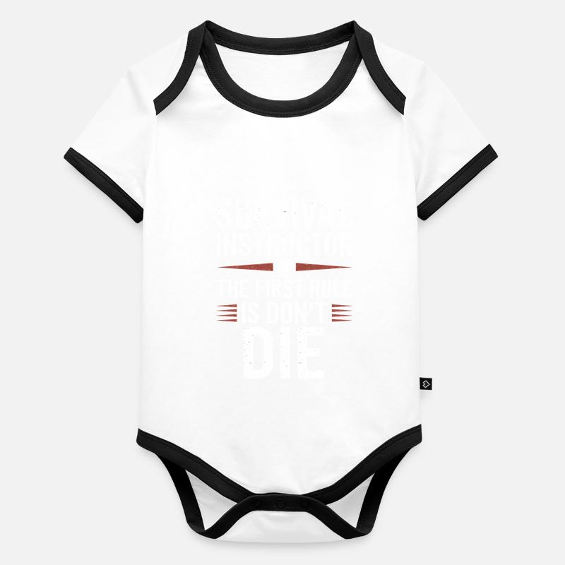 Formation d’instructeur en techniques de survie en milieu sauvage Body Bébé bio contrasté manches courtes