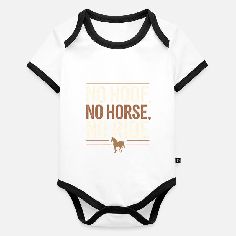 Maréchal-ferrant Cheval Spécialiste des soins des sabots Fer à cheval Body Bébé bio contrasté manches courtes