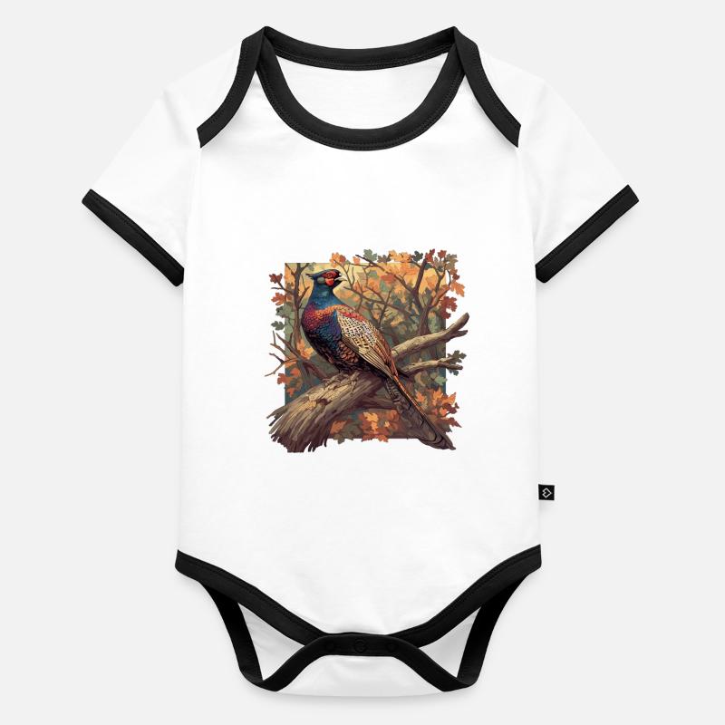 Pheasants Pheasant Organic Baby Contrasting Bodysuit