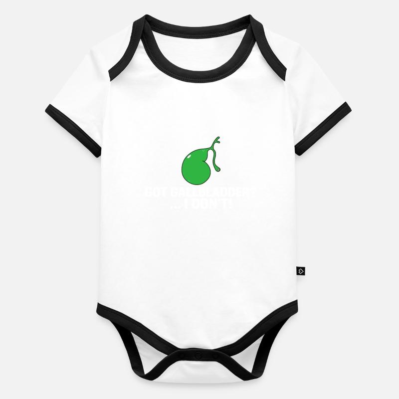 Funny Gallbladder Removal Cholecystectomy Organic Baby Contrasting Bodysuit