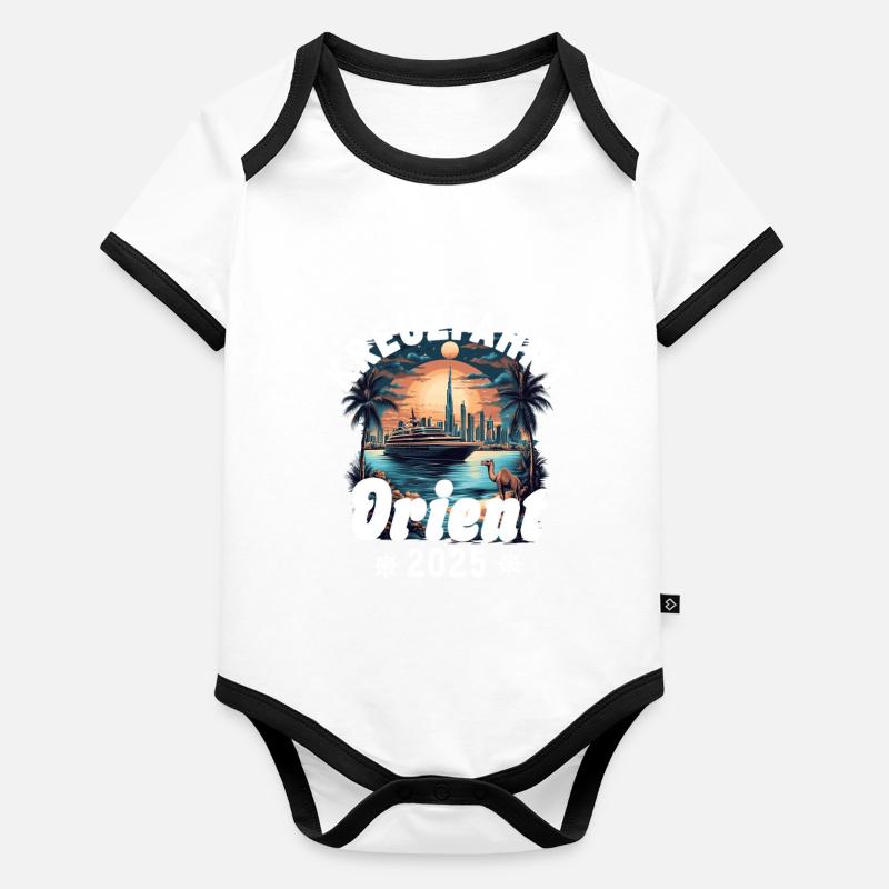 Kreuzfahrt Orient 2025 Baby Bio-Kurzarm-Kontrastbody