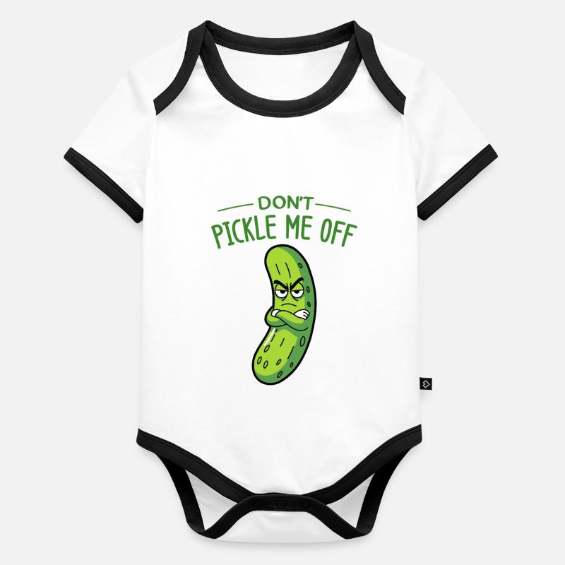 Cornichon de concombre Body Bébé bio contrasté manches courtes