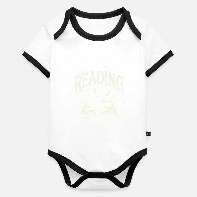 Lesen. Gehen Sie weg. Baby Bio-Kurzarm-Kontrastbody