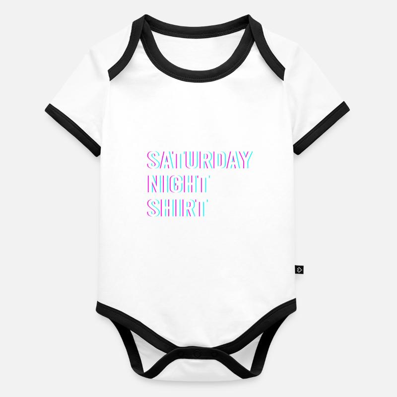 Samstag Abend - Baby Bio-Kurzarm-Kontrastbody -