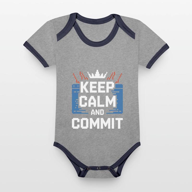 Coding Ninja Programmeur Débogage Master Body Bébé bio contrasté manches courtes