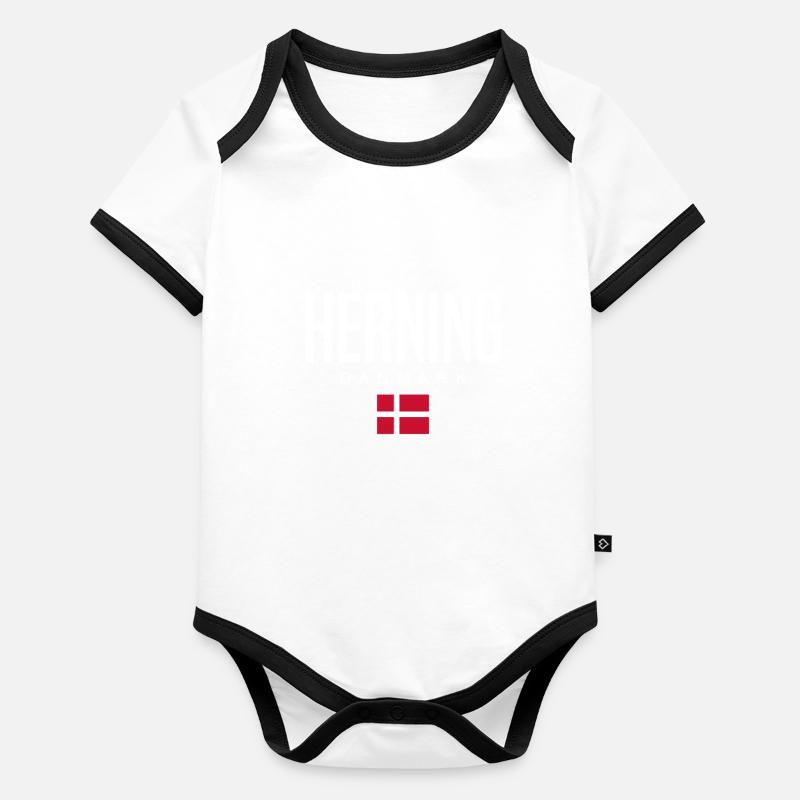 Herning, Denmark Organic Baby Contrasting Bodysuit