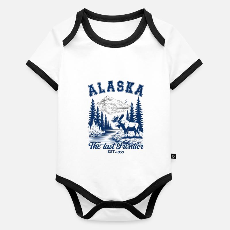 L’Alaska, la dernière frontière Body Bébé bio contrasté manches courtes