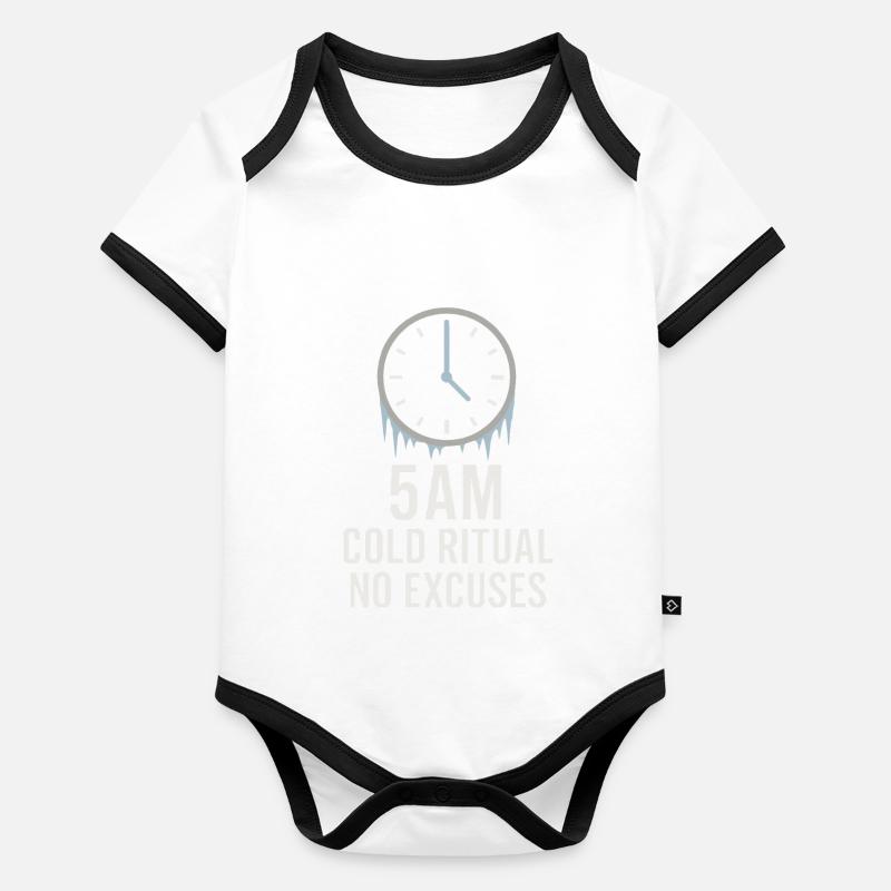 Cold showers Mental hardness Cold exposure Organic Baby Contrasting Bodysuit