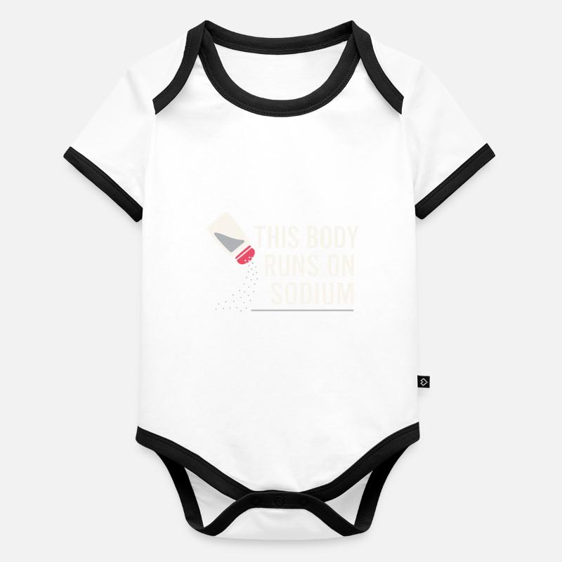 Salt Lover Sodium Dependent Nacl Meme Organic Baby Contrasting Bodysuit