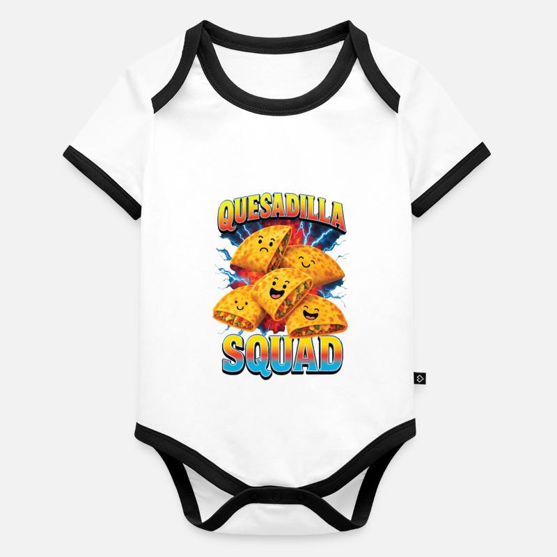 Quesadilla Body Bébé bio contrasté manches courtes
