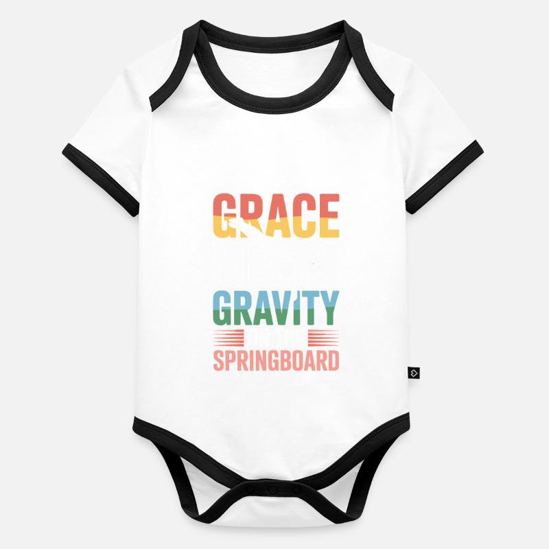 Diving diving board Organic Baby Contrasting Bodysuit