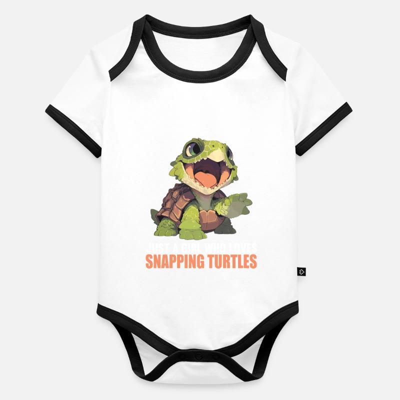 Snapping Turtles Snapping Turtle Organic Baby Contrasting Bodysuit