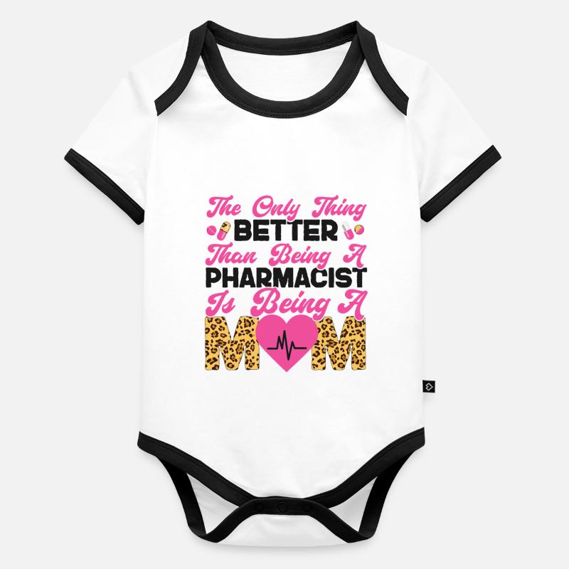 Technicien en pharmacie Body Bébé bio contrasté manches courtes