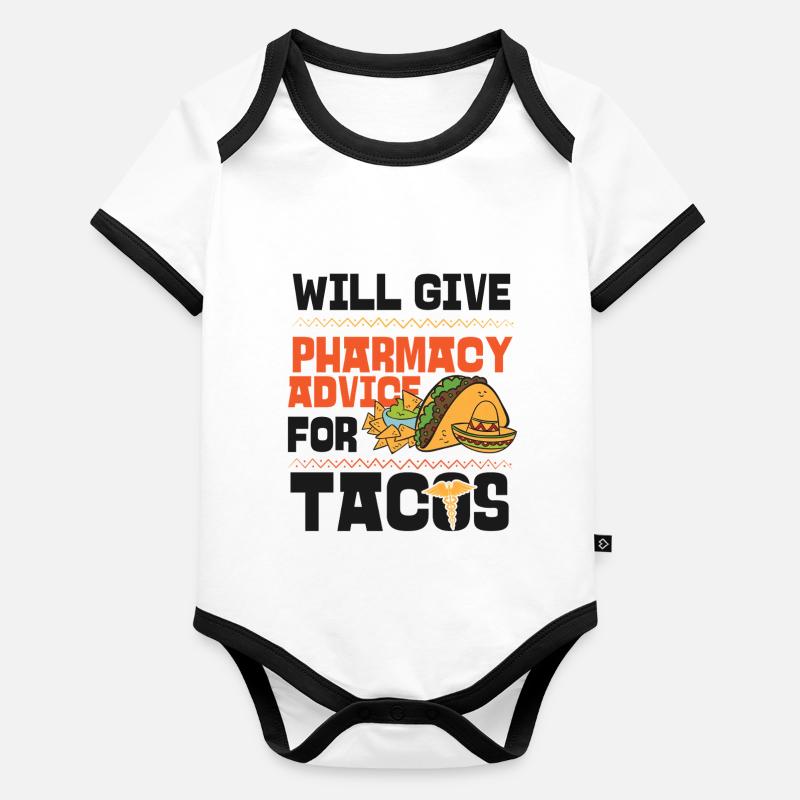 Pharmacy Tech Technician Organic Baby Contrasting Bodysuit