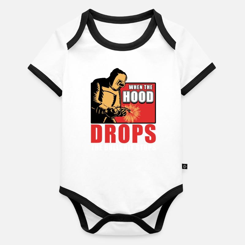 Soudage Body Bébé bio contrasté manches courtes