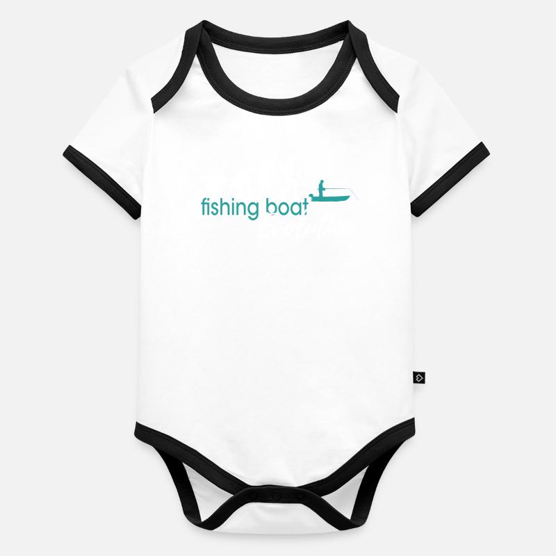 Evolution du bateau de pêche Body Bébé bio contrasté manches courtes