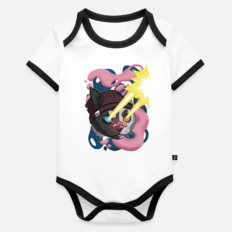 Laserstrahlkatze Baby Bio-Kurzarm-Kontrastbody