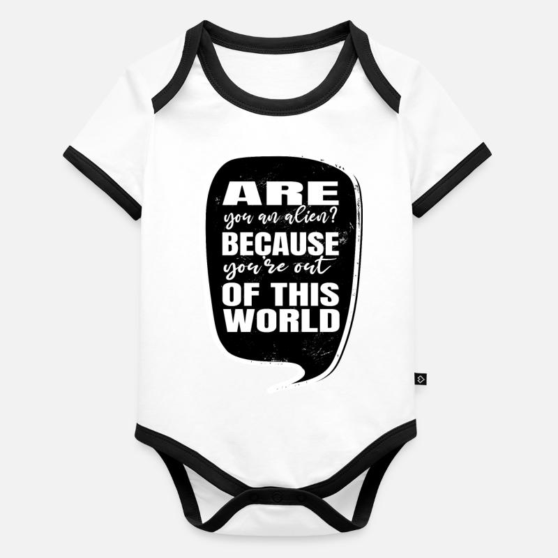 cul sweats à capuche et sweat-shirts drôles vaisseau spatial extraterrestre Body Bébé bio contrasté manches courtes