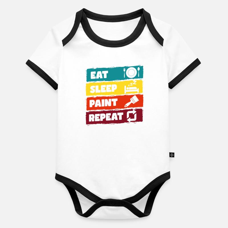 Painter Construction Site Craftsmen Organic Baby Contrasting Bodysuit