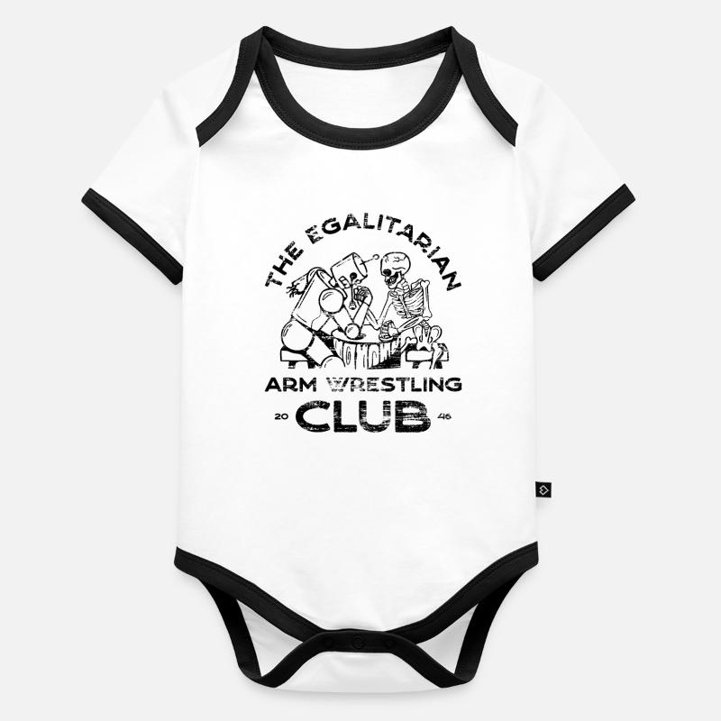 Armdrücken – 3 Baby Bio-Kurzarm-Kontrastbody