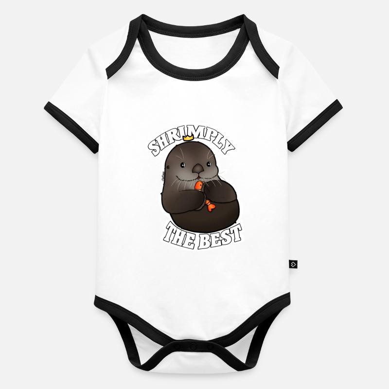 Tazz spricht | Garnelen das Beste Baby Bio-Kurzarm-Kontrastbody