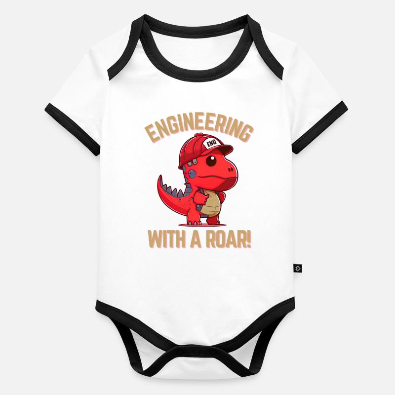 Dino The Engineer Organic Baby Contrasting Bodysuit