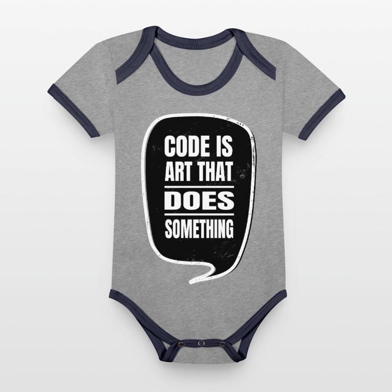 informatics c sharp programming fun jokes gift Organic Baby Contrasting Bodysuit