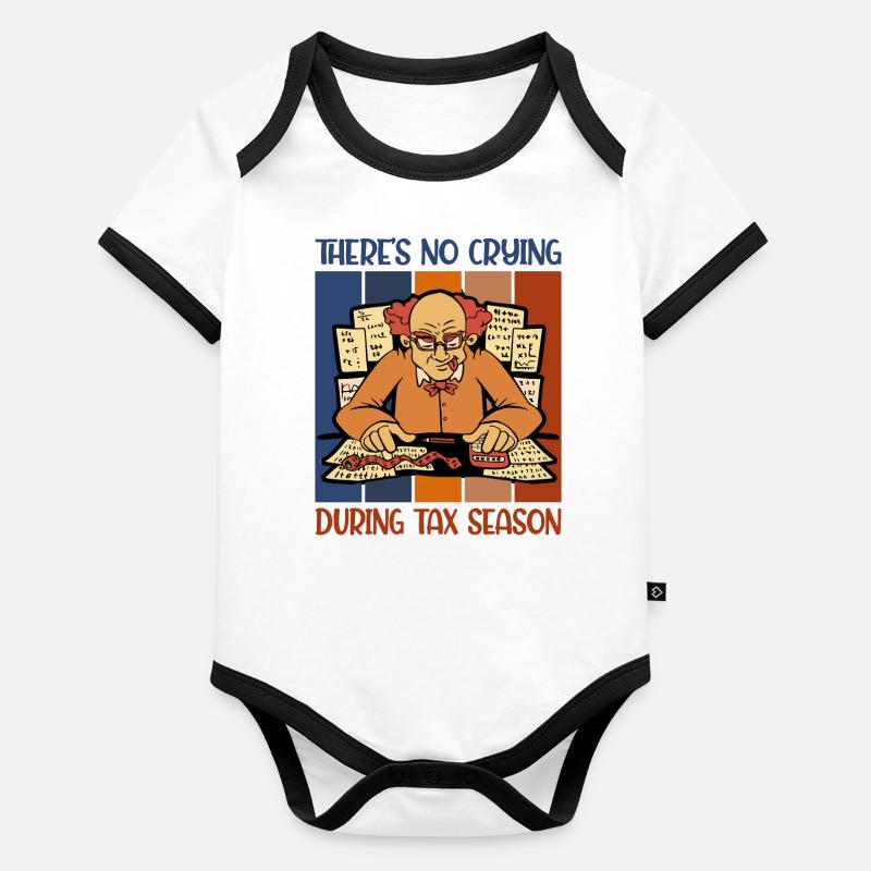 Kein Weinen während der Steuersaison Buchhalter Baby Bio-Kurzarm-Kontrastbody