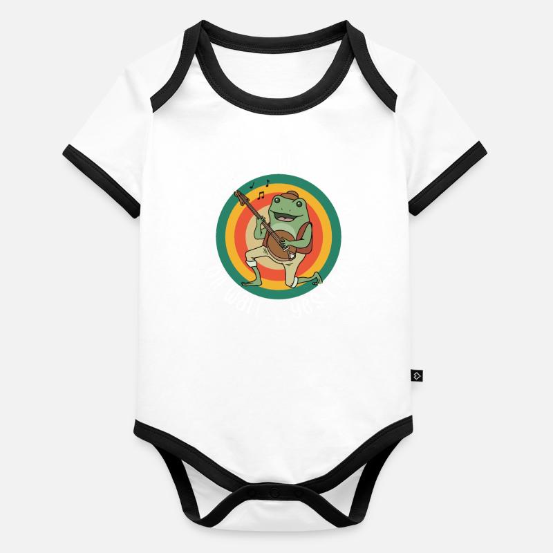 Don`t Always Sing Funny Singing Teacher Organic Baby Contrasting Bodysuit