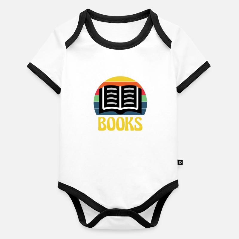 Verbotene Bücher lesen Buchliebhaber Baby Bio-Kurzarm-Kontrastbody