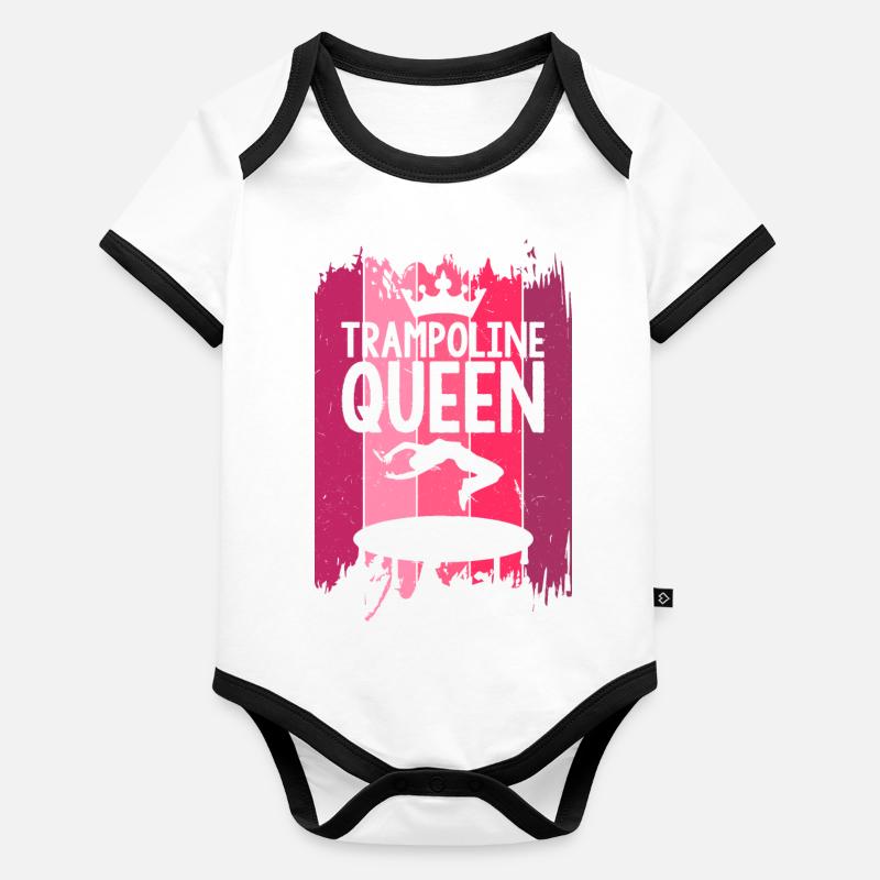 Reine du trampoline Body Bébé bio contrasté manches courtes