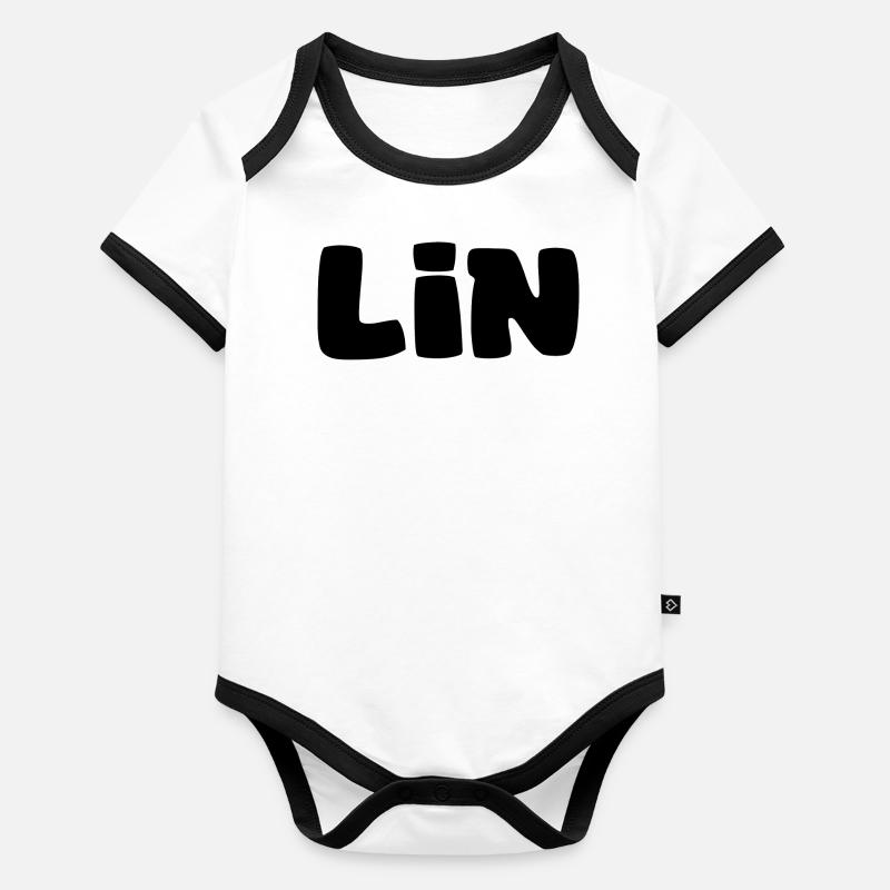 Nom - Lin Body Bébé bio contrasté manches courtes