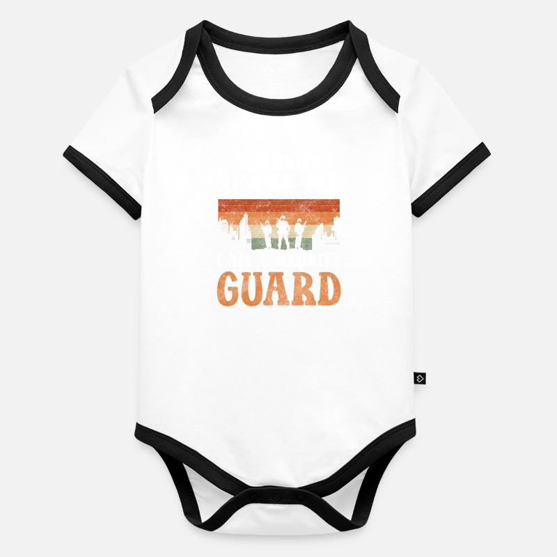 Security Building Cynic Guard Organic Baby Contrasting Bodysuit