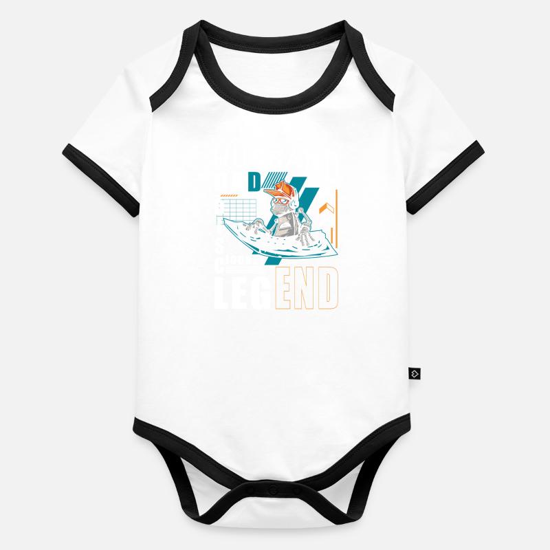 Musique, Techno, Célébrer, Basse Body Bébé bio contrasté manches courtes