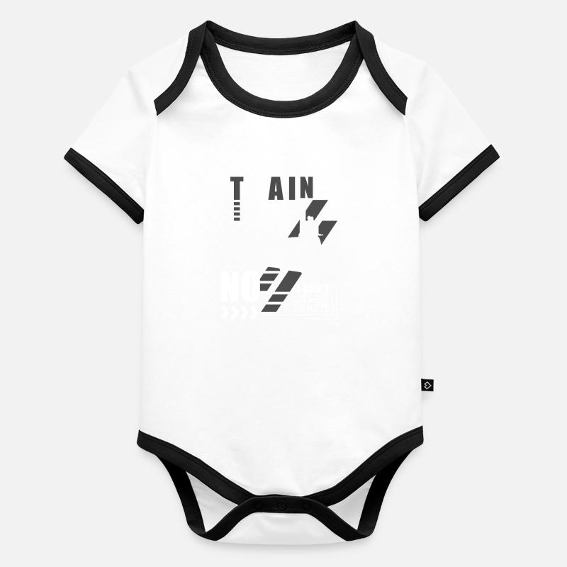 Zugführer Zugführen Baby Bio-Kurzarm-Kontrastbody