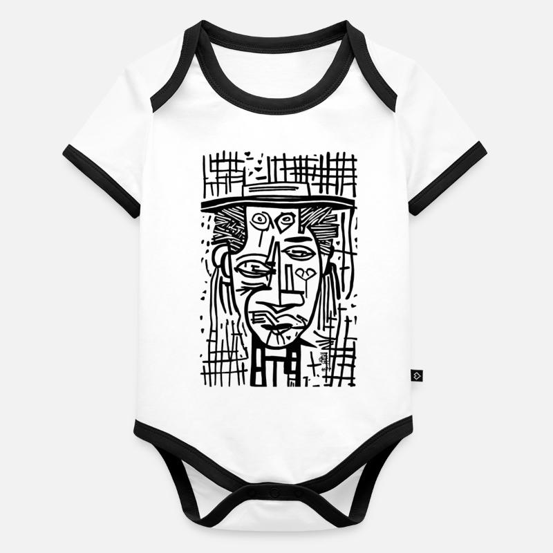 Visual Art LOVE Organic Baby Contrasting Bodysuit