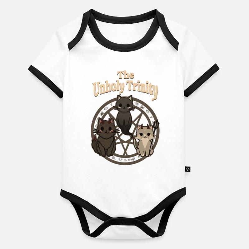 The Unholy Trinity Organic Baby Contrasting Bodysuit