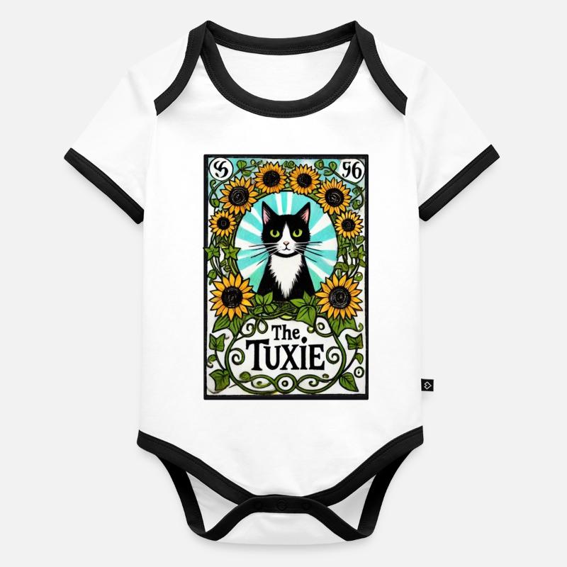 Le Tuxie Body Bébé bio contrasté manches courtes