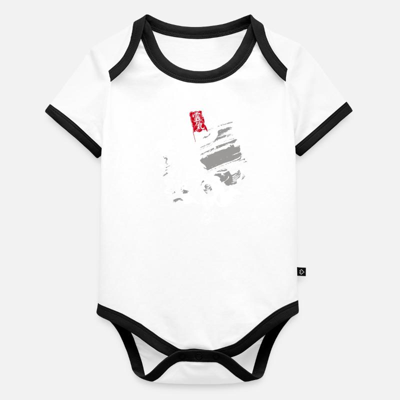 Orient Samouraï Dessins Créature Body Bébé bio contrasté manches courtes