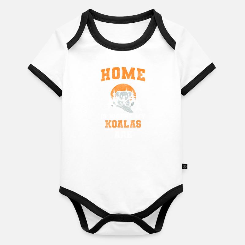 Koala Bear Zoo Down Under Organic Baby Contrasting Bodysuit