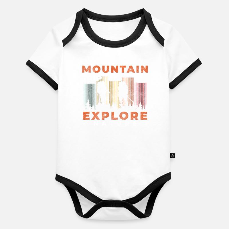 Kletterer Wanderer Alpen Seil Baby Bio-Kurzarm-Kontrastbody