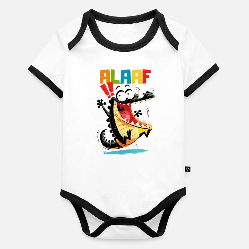 Carnaval Crocodile Cologne Cologne Alaaf Costume Drôle Body Bébé bio contrasté manches courtes