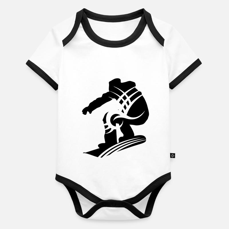Snowboarding UK eu Organic Baby Contrasting Bodysuit